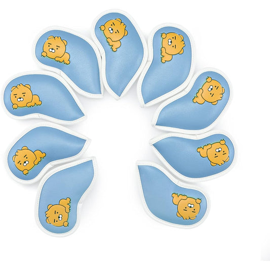 [Official] KAKAO FRIENDS GOLF Basic Iron Cover, Character Golf Head Cover (Set of 9)