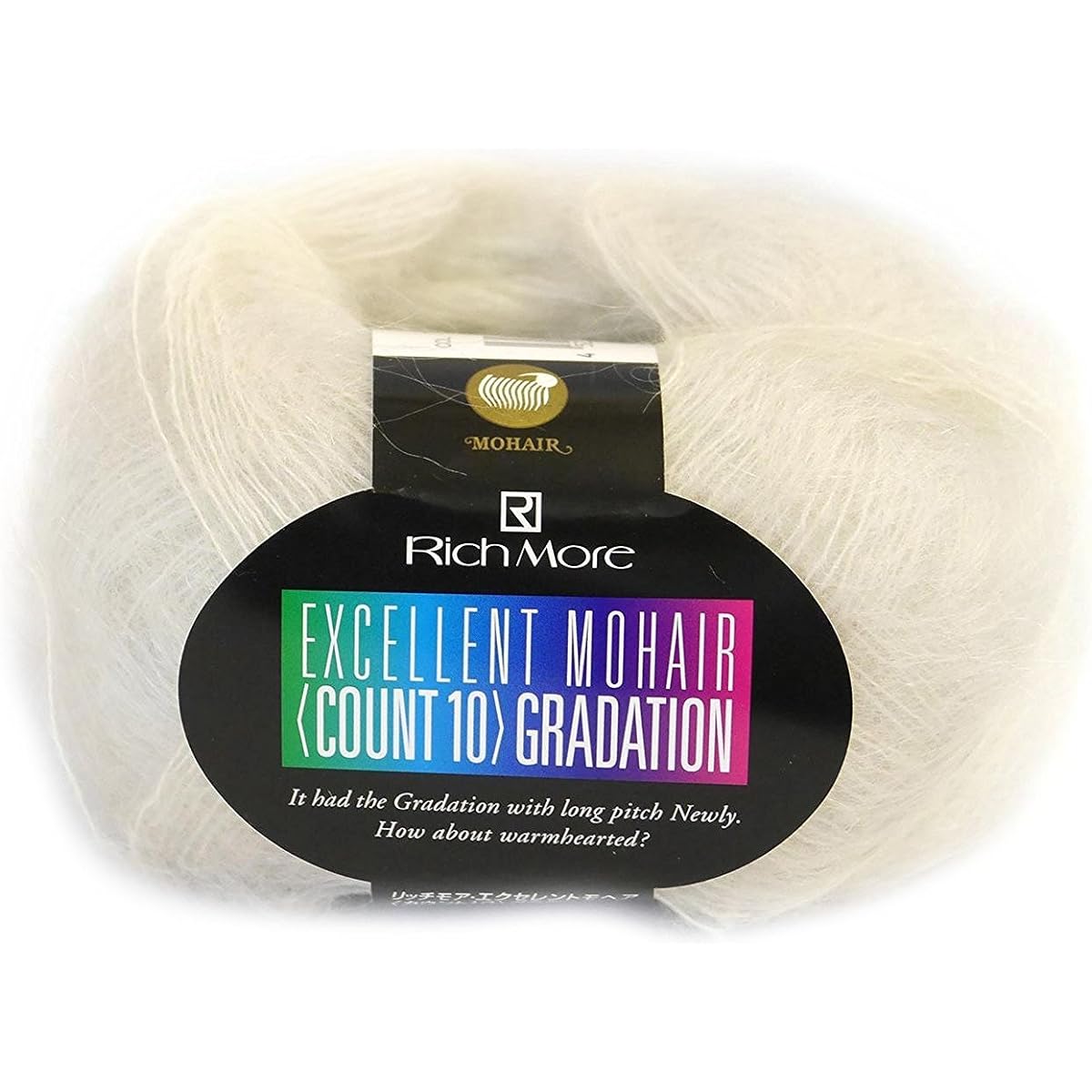 Hamanaka Richmore Excellent Mohair Count 10 Gradient Wool Gota col.127 Gray 20g Approx. 200m 10 Ball Set 3249
