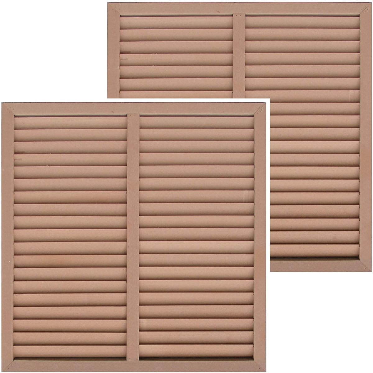 igarden iWood Louver Lattice Natural H90cm x W90cm Set of 2 R9090N-02