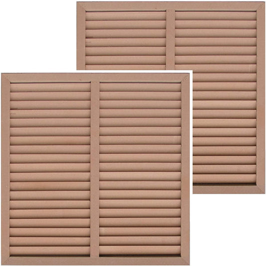 igarden iWood Louver Lattice Natural H90cm x W90cm Set of 2 R9090N-02