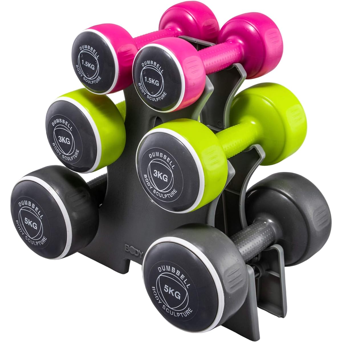 Body Sculpture Smart Dumbbell Set 1.5kg 3.0kg 5.0kg Set of 2 Training Muscle Training Dumbbell