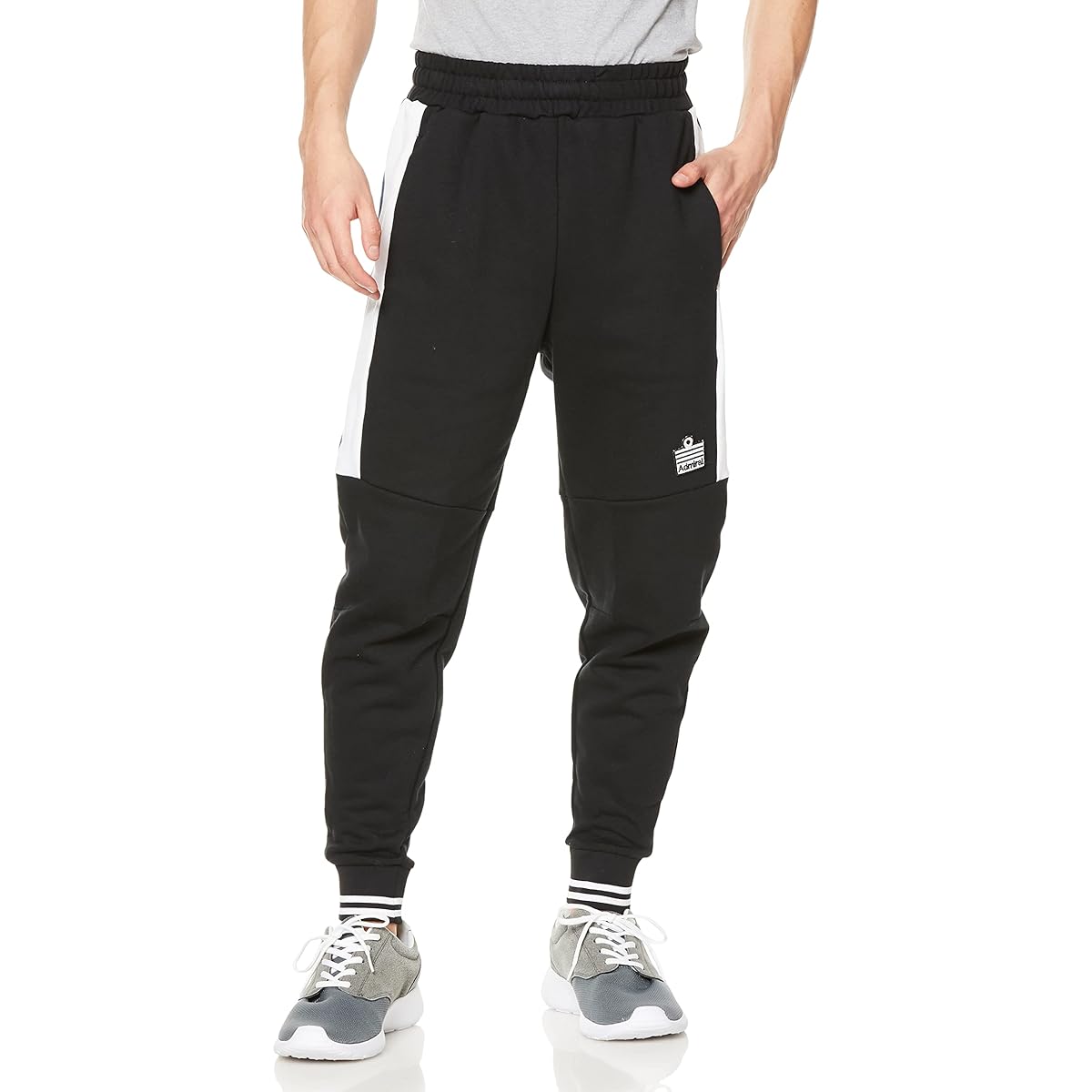 [Fukusuke] Men's 1-piece set of fleece jersey bottoms with logo