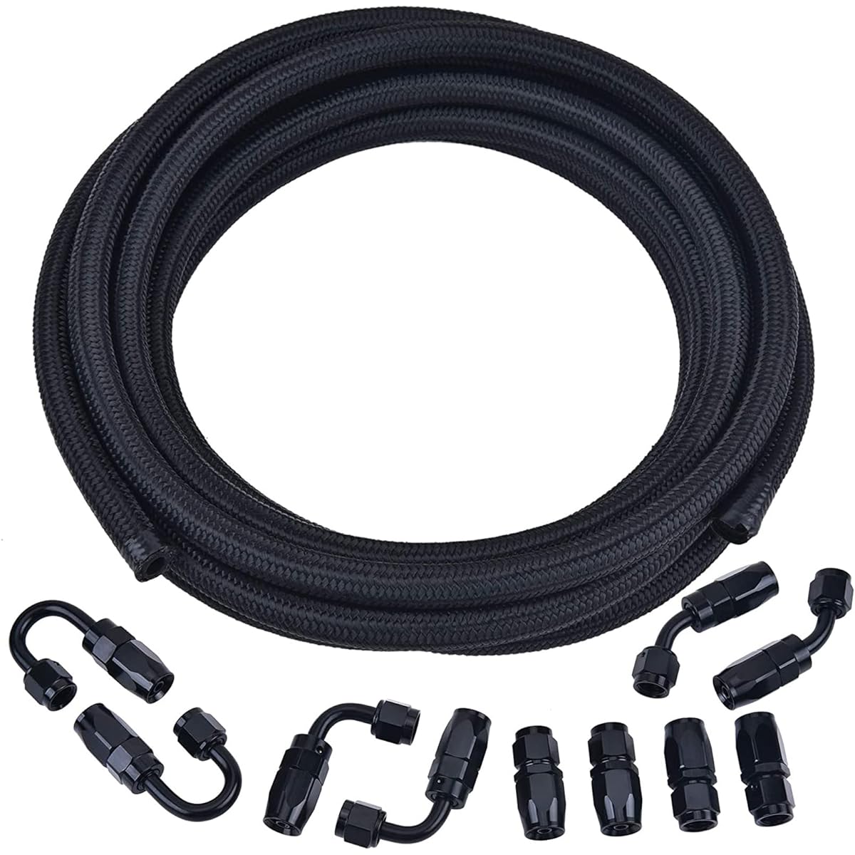 EVIL ENERGY 4AN fuel line hose joint kit knee nylon CPE 16 feet black (inner diameter 0.25 inch)