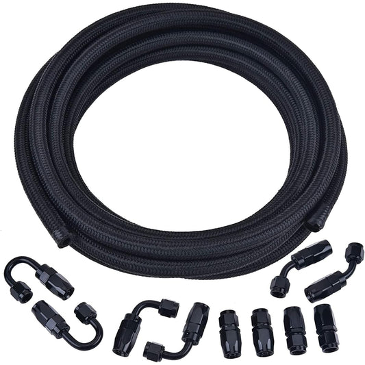 EVIL ENERGY 4AN fuel line hose joint kit knee nylon CPE 16 feet black (inner diameter 0.25 inch)