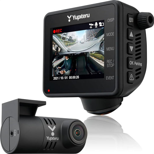 Yupiteru Drive Recorder Full 360° & Rear Camera Q-31R Front/Right/Left/Indoor Recording Automatic Driving Record 3 Year Warranty Yupiteru LCD