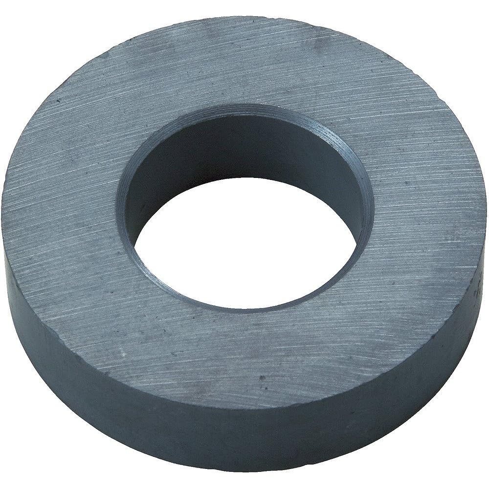 TRUSCO Ferrite Magnet Outer Diameter 80mm x Thickness 10mm Pack of 5 TF80RA-5P