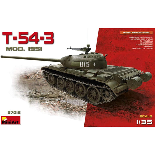 Miniart 1/35 Soviet Union Army T-54-3 Mod.1951 Plastic Model MA37015