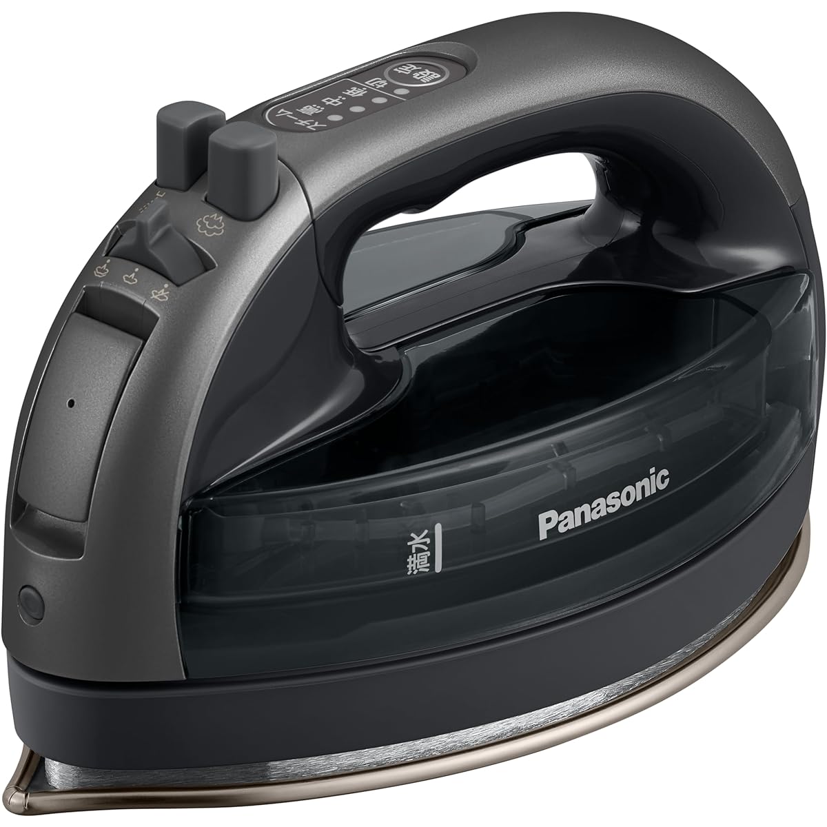 Panasonic [2023 Latest Model Cordless] Panasonic Cordless Steam W Head Iron Stainless Steel x Nickel Coated Disinfecting Calm Black Karuru NI-WL708-K