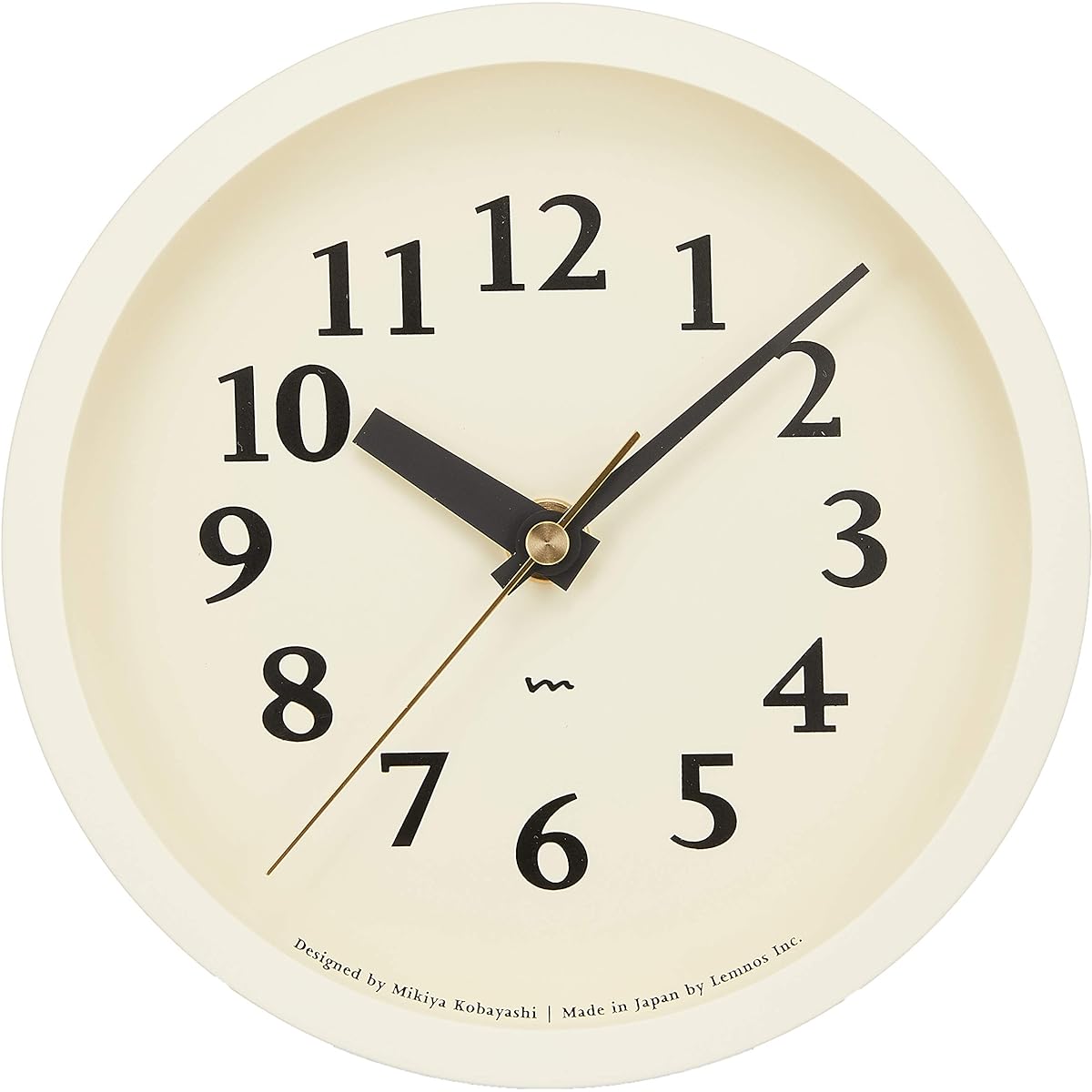 Lemnos Table Clock Radio Clock Ivory M Clock M Clock MK14-04 IV Lemnos