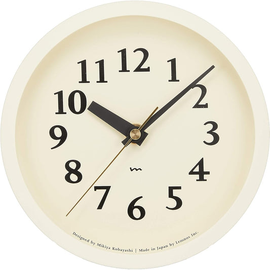 Lemnos Table Clock Radio Clock Ivory M Clock M Clock MK14-04 IV Lemnos