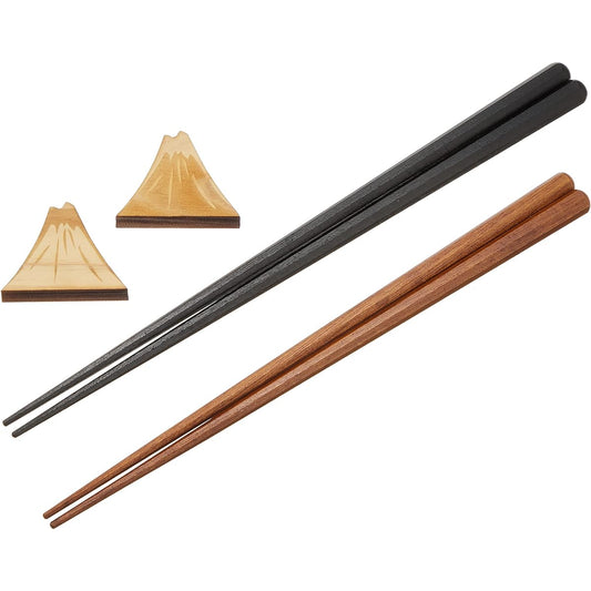 Hyosaemon chopsticks and chopstick rest couple set Maruhachi (chopstick x2, chopstick rest x2, paulownia box) X-826
