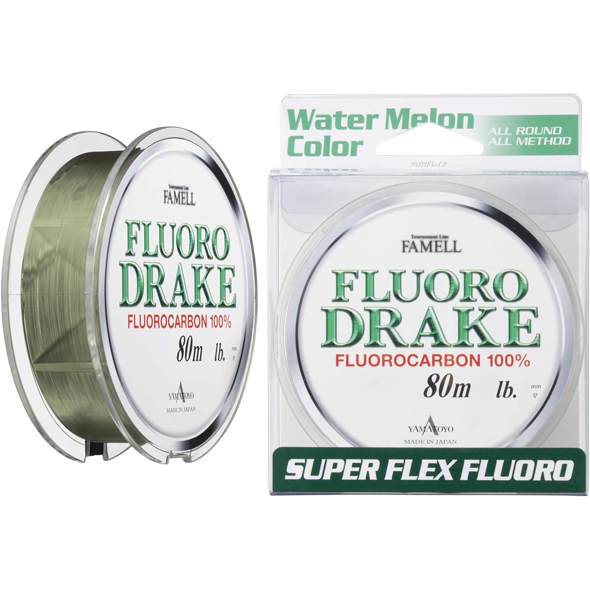 YAMATOYO Line Fluorocarbon Fluoro Drake FLUORO DRAKE 80m Watermelon
