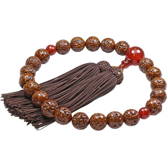 Established in 1898, Nakago, Kyoto Kyoto Prayer Beads (mala beads) Kongo Bodhi Tree 22 beads Made of agate Made with pure silk head tassel Comes with prayer beads bag (for men who can use all sects) N-10036