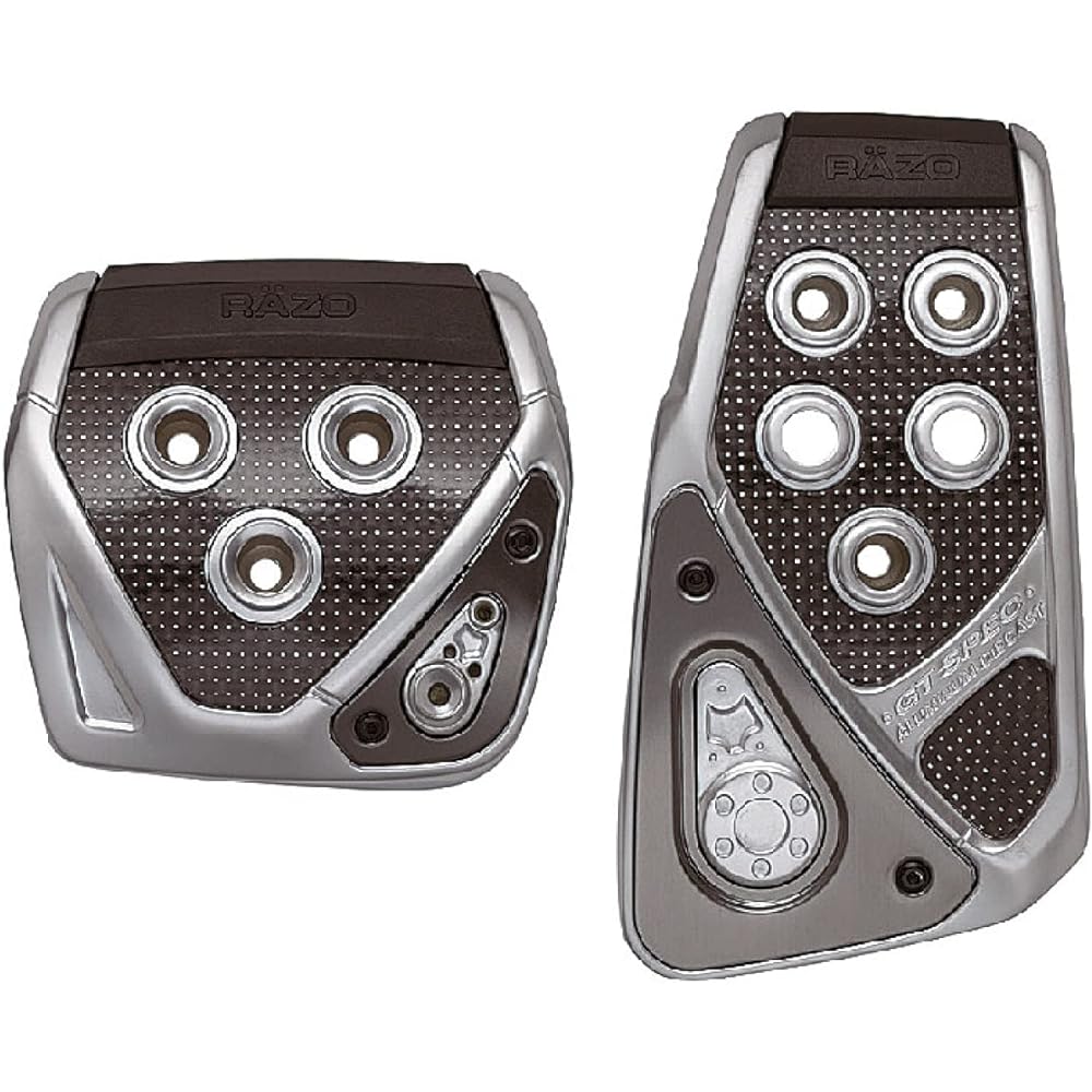 Carmate Car Pedal Set RAZO GT SPEC AT-V Hiace Light 1BOX Car and Others Carbon Silver RP107