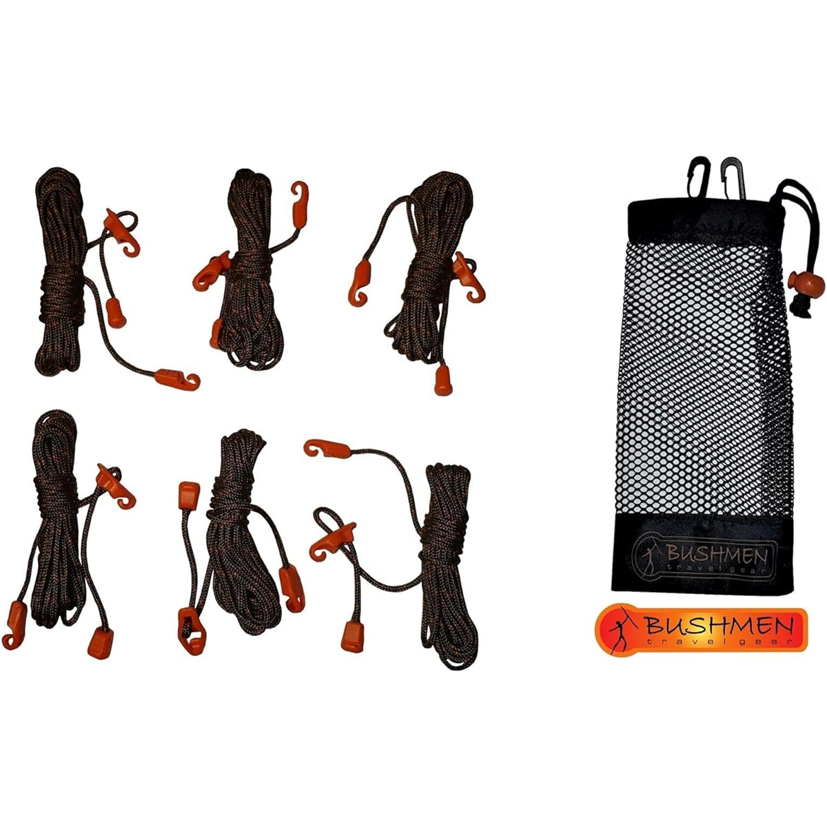 [BUSHMEN travel gear] [BUSHMEN travel gear] ULTRALIGHT - Tensioning cords/orange Tension cord flexible fitting Japanese genuine product