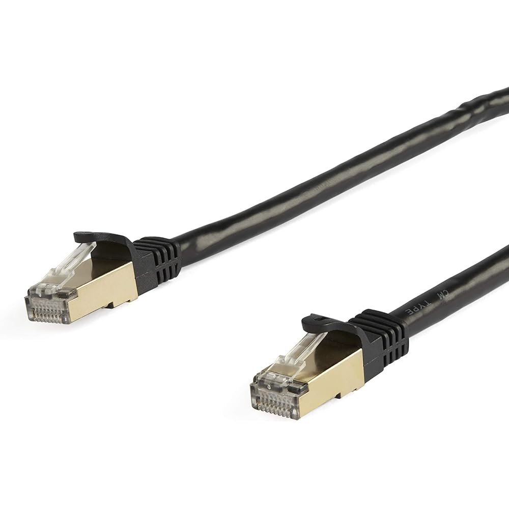 StarTech.com Category 6a LAN Cable 7m Black Anti-Break RJ45 Connector CAT6a Ethernet Cable 6ASPAT7MBK