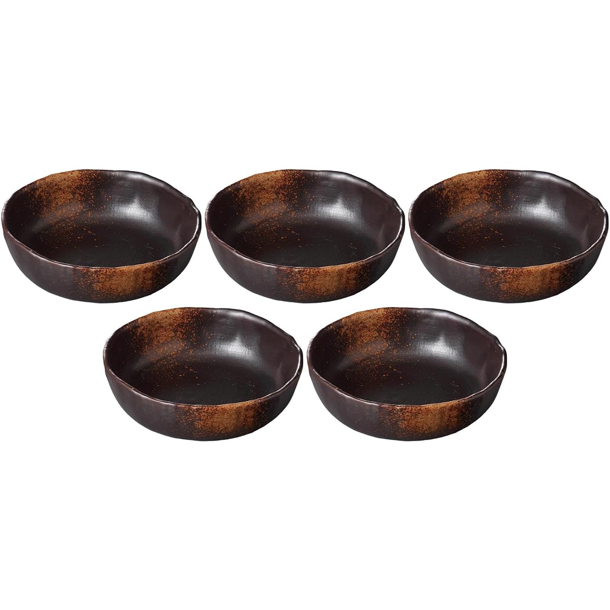 Set of 5 Yakijime 5.0 inch pots [16 x 4.5 cm] [With muko]