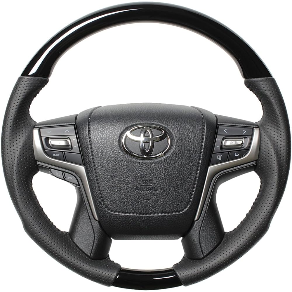 REAL Steering [Late Cruiser 200 Late] Original Series Piano Black H30-PBW-BK-LC