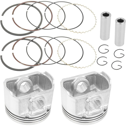 Caltric 2 Cast Aluminum Cylinder Piston Kit Polaris Ranger XP 700 EFI 2005-2008