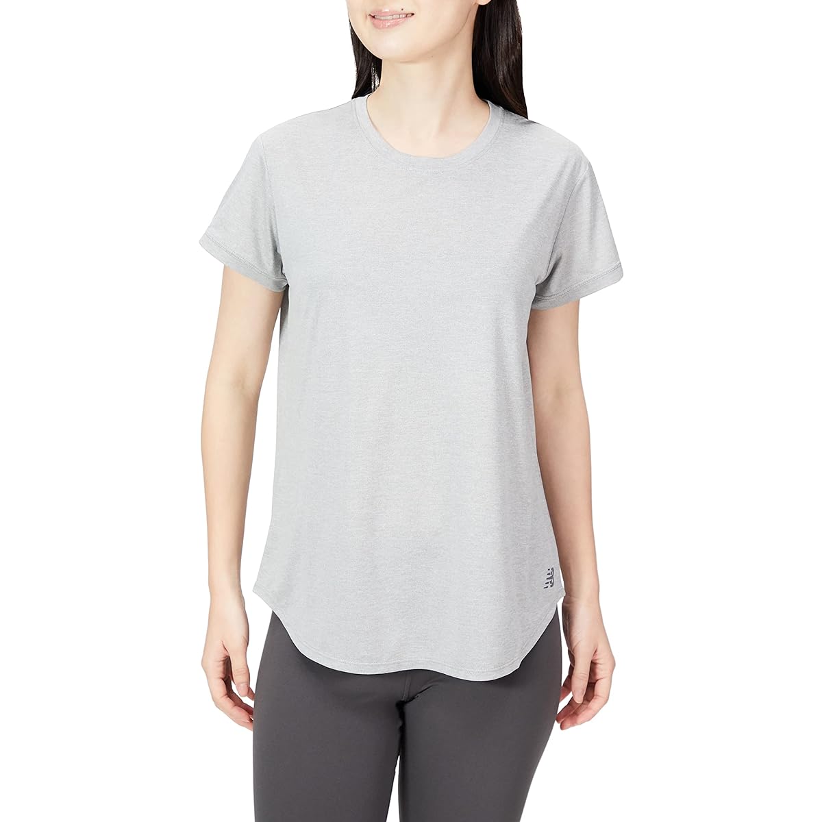 [New Balance] Short Sleeve T-Shirt Co.jp Exclusive SuperCore Women's Sports Heather Short Sleeve T-Shirt Running Sweat Absorbent Quick Drying Function WT11452