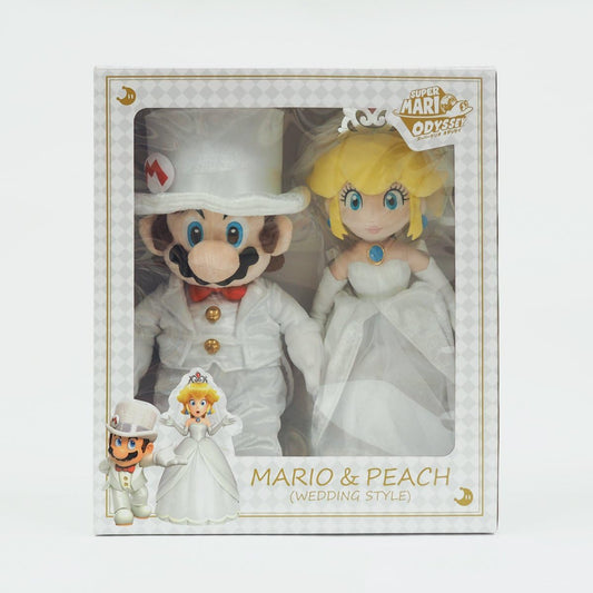 Sanei Boeki Super Mario Odyssey Mario & Peach Wedding Set W34.5 x D18 x H40cm Stuffed Toy OD04