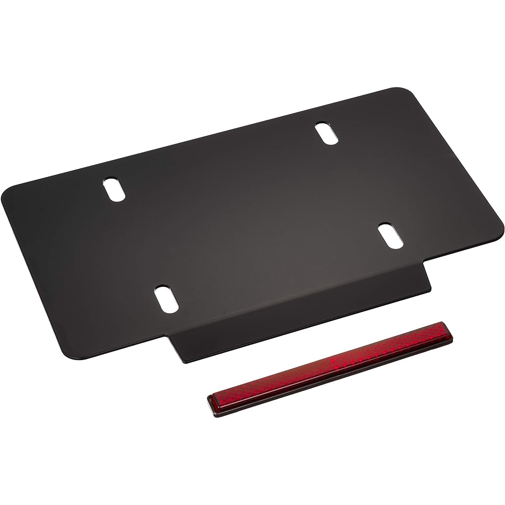 POSH License Plate Holder for Medium/Large Motorcycles Type 2 with Reflector Black 200547