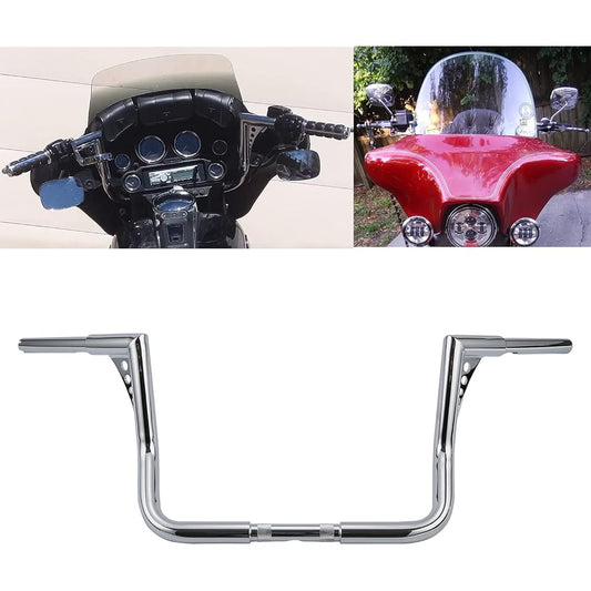 Chorme 12" Rise Ape Hanger Bar 1-1/4" Fat Handlebar for Harley Dresser Bagger Touring