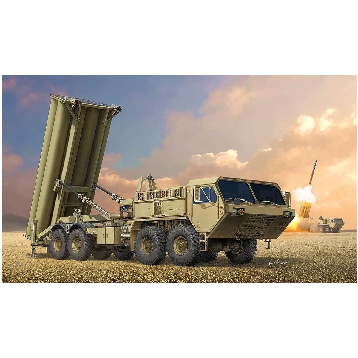 Trumpeter 1/35 US Army THAAD Anti-Ballistic Missile System Plastic Model 01054