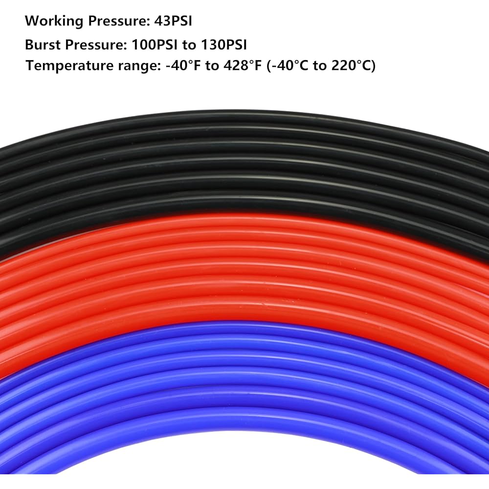 UCREATIVE 5 feet High -performance automobile silicon vacuum tube hose line kit Inner diameter 3mm 4mm 6mm 8mm 8mm (blue) 6 pieces