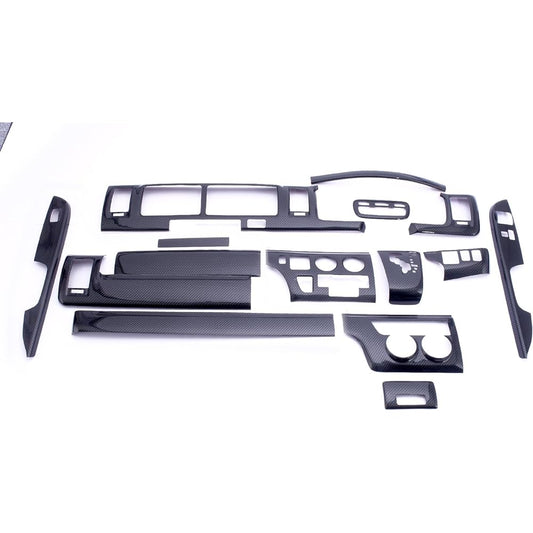 LANBO Original Interior Panel 15 Piece Set Toyota Hiace Regius Ace 200 Series Wide Car Type 1 Type 2 Type 3 Carbon Style 254 Dress Up Custom Parts LPH200W-254-15