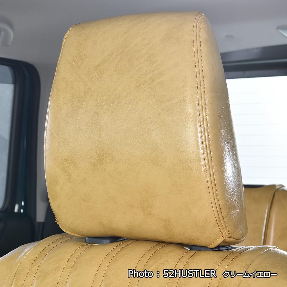 Grace ANTIQUE Design D Seat Cover Camel MR52S/MR92S Hustler only *Personal table equipped car S081A-AQD-CA