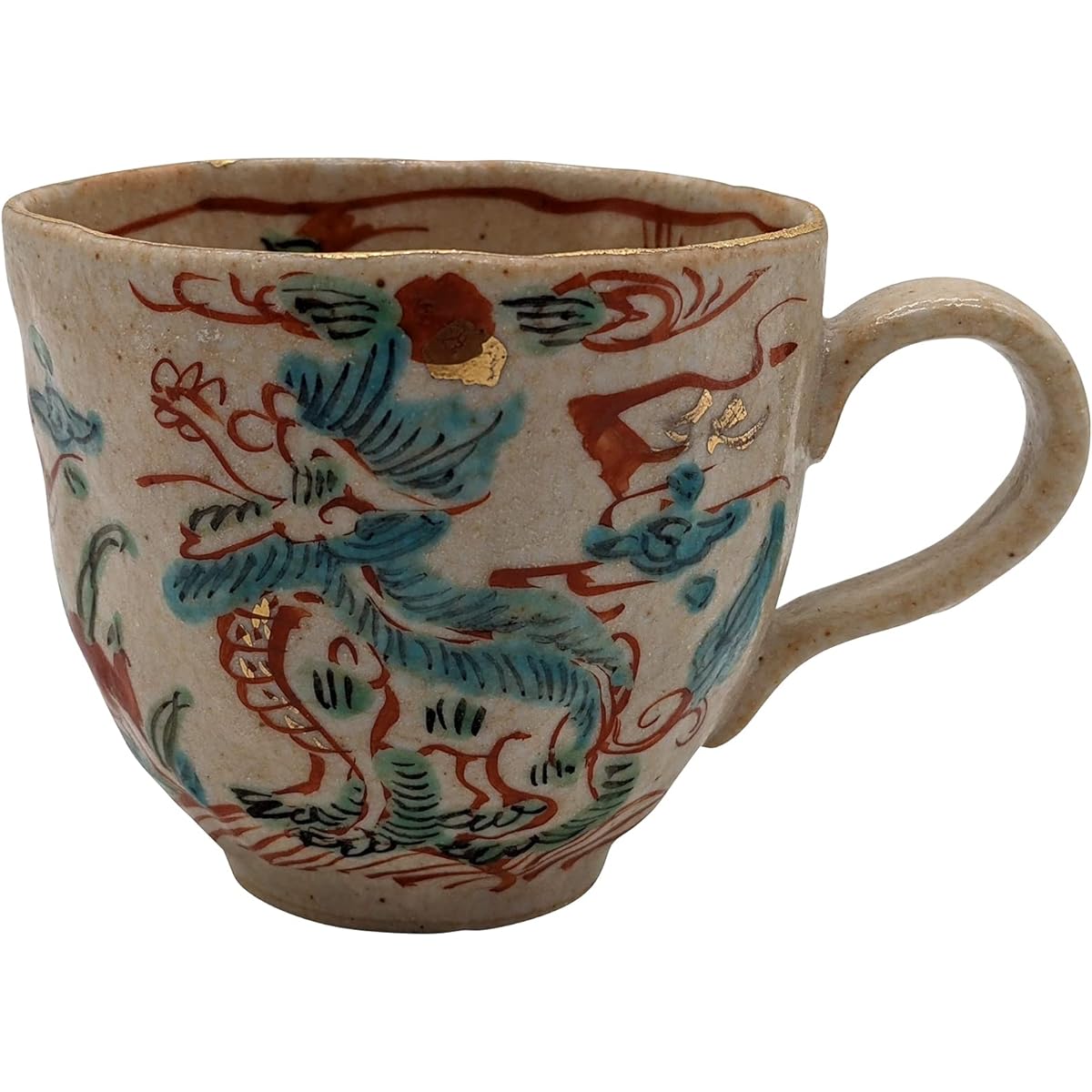Utsuwa Roan Mino Ware Hitori Wada Mug Approx. 10cm Kirin Crest Made in Japan 105-0056