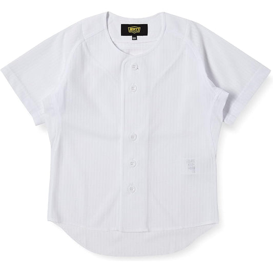 zett Mechapan Junior Mesh Full Open Shirt Yakyu Soft Uniform Shirt JR (bu2281ms-1100)