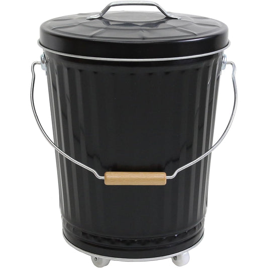 Watanabe Metal Industry Ash Bucket HBKM22 with black casters
