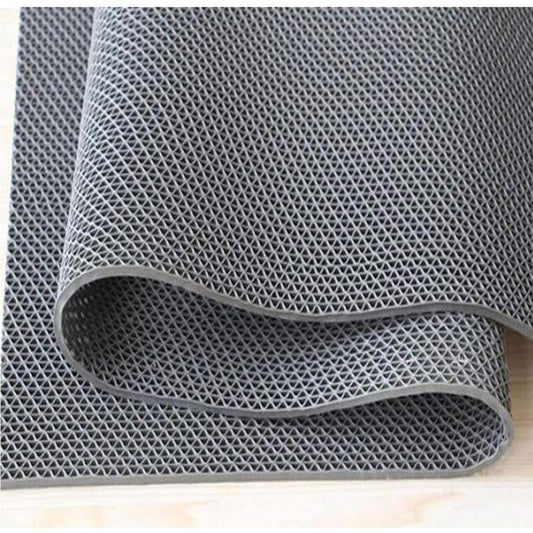 sumunior Outdoor Indoor Non-Slip Mat, Mat, 300x90cm, PVC Sheet, Drainage Rubber Floor Mat, Perforated Rubber Mat, Entrance Mat, Possible, Fall Prevention, Mud Removal, Parking Lot, Mat, For Aisles, Corridors, Baths, Baths (90x300cm, Wavy Pattern)