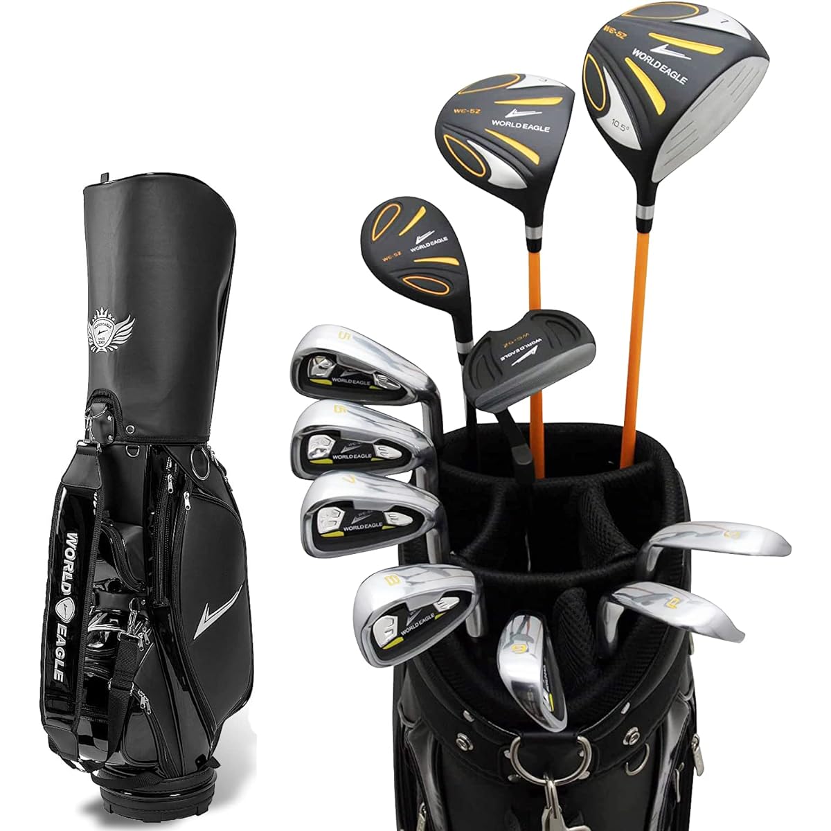 WORLD EAGLE 5Z-Black Club Set 11 Pieces Luxury Bag: CBX For Beginners