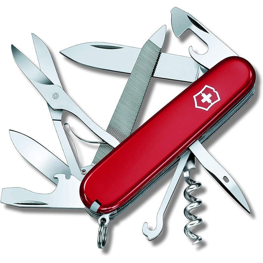 VICTORINOX Mountaineer Multifunctional Knife, Climbing, Camping, Scissors, Metal Saw, Metal File Included, Swiss Made Multi-Tool with 18 Functions [Domestic Genuine Product, Warranty Included] 1.3743