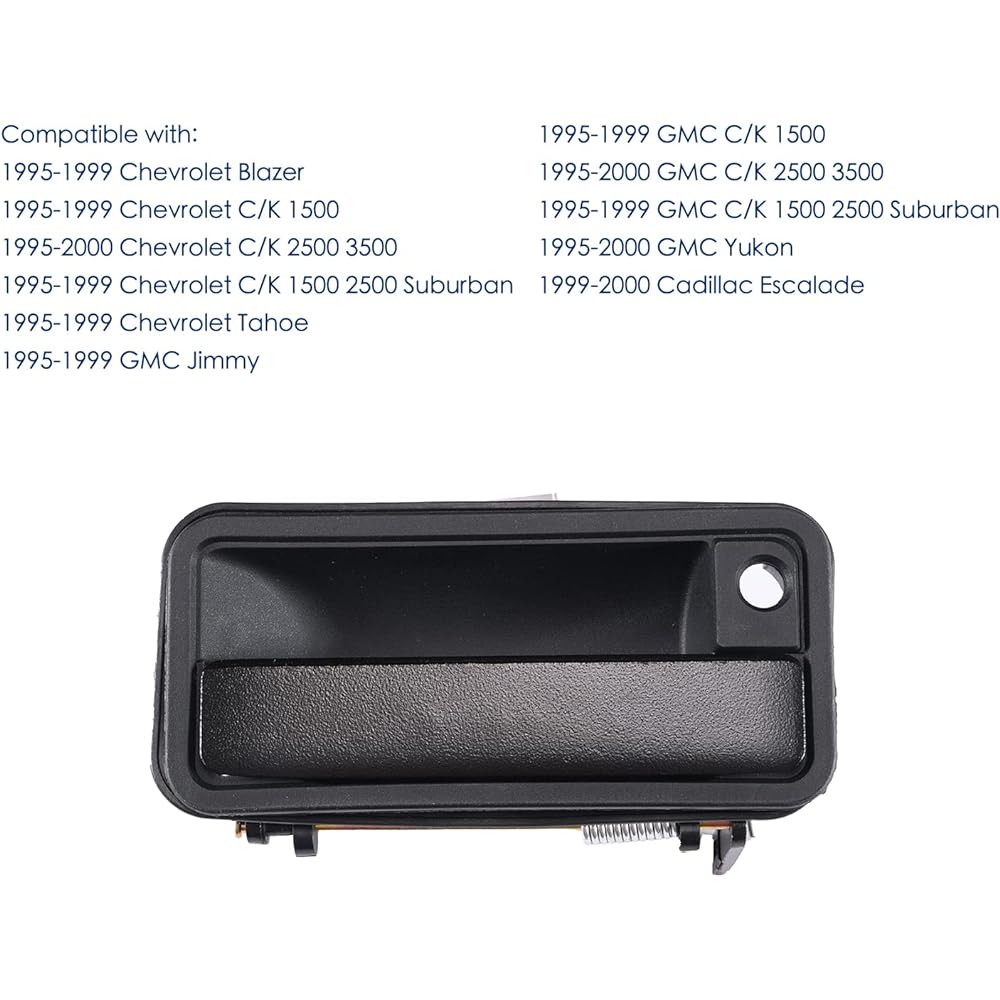 LCYOLADA Metal Exterior Door Handle 2 1988-2000 CHEVY GMC C1500 C3500 K2500 K2500 K2500 K3500 Tahoe Yukon Suburban Pickup 15742229 15742229 15742229
