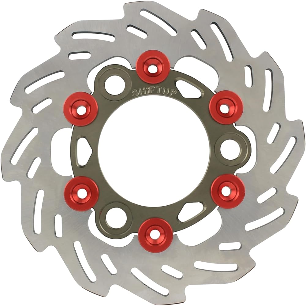 SHIFT UP Wave Floating Disc Rotor [160mm Rear] [Titanium/Red] 201250-11