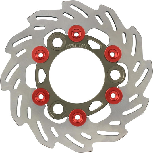 SHIFT UP Wave Floating Disc Rotor [160mm Rear] [Titanium/Red] 201250-11