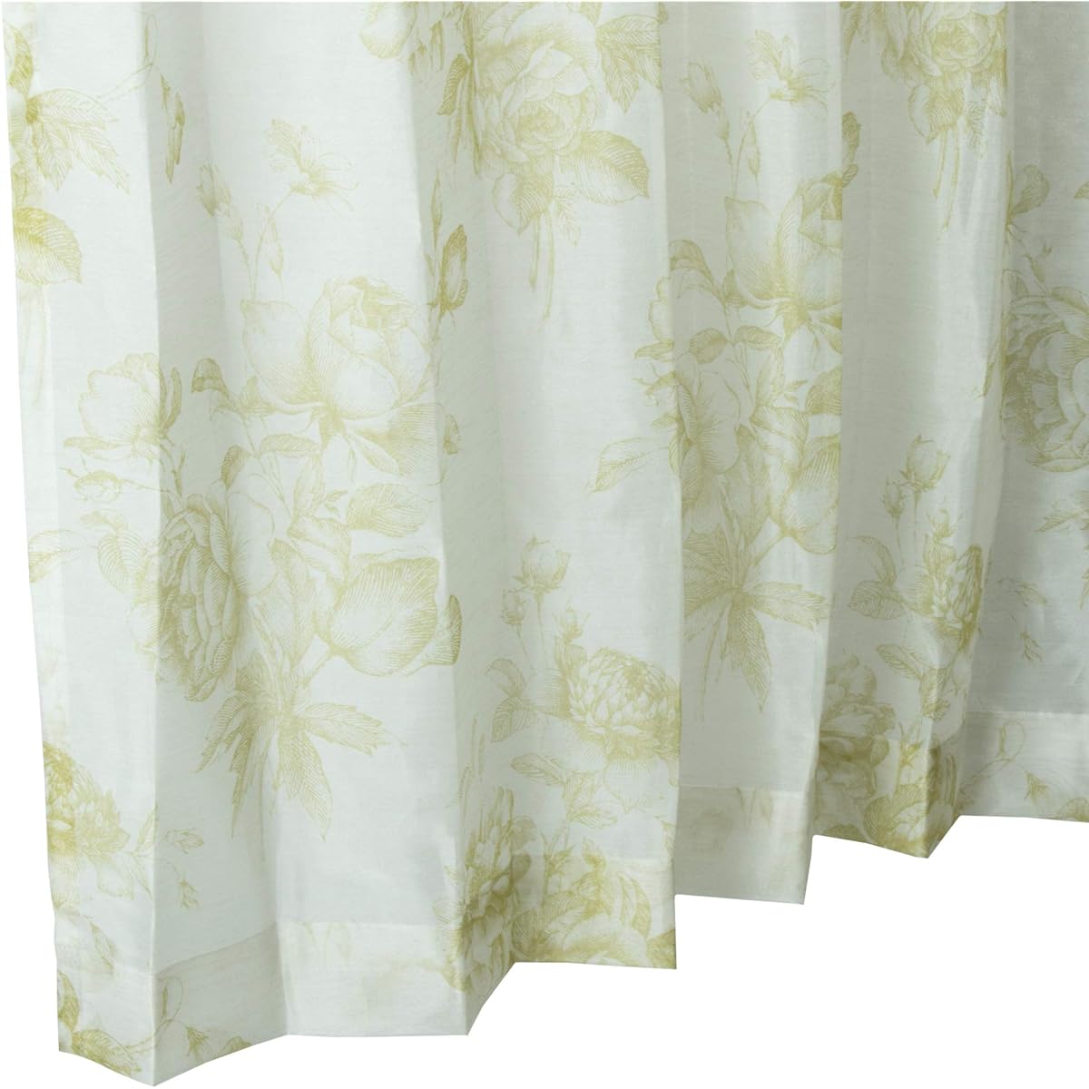 KAWASHIMA SELKON TEXTILES Lace Curtain Yellow 100x133cm 2 Pieces Washable UV Protection Flame Retardant