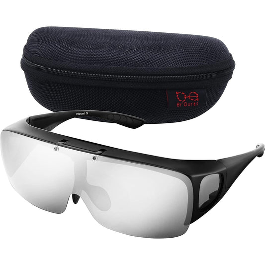 [Br'Guras] Sunglasses, Sports Driving Sunglasses, Men's, Polarized, UV400 UV Protection, Hang Over Glasses, Flip-up Type, Windproof, Sandproof, Bicycle/Fishing/Running