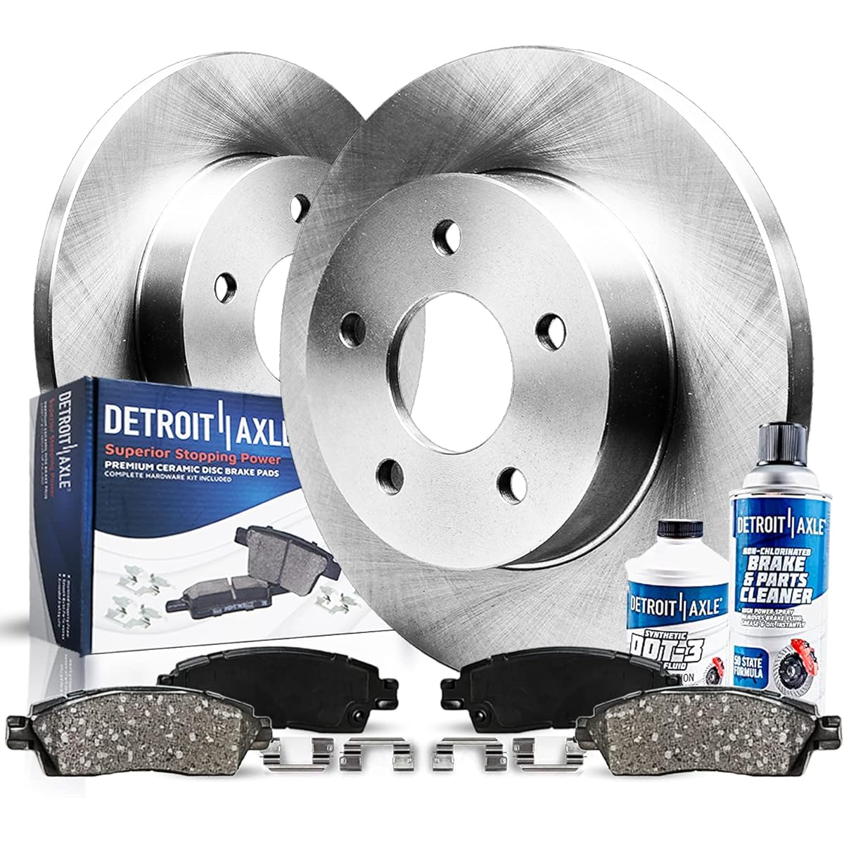 Detroit AXLE -Pair (2) Rear disc brake kit with ceramic pad kit 04-05 Century- [97-04 Regal] -00-05 Impala/Monte Carlo- [99-04 Alero] -99-05 Grand AM- [ 97-03 Grand Prix]