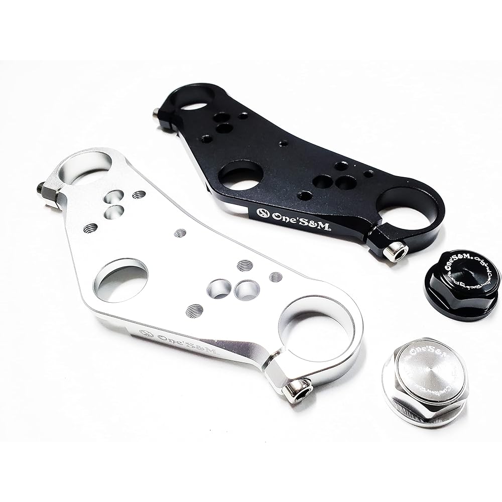 D6-47 Ape Ape50 Ape100 CNC Top Bridge SP with Stem Nut Black or Silver Color Selectable (Top Bridge/Stem Nut Color (Silver))
