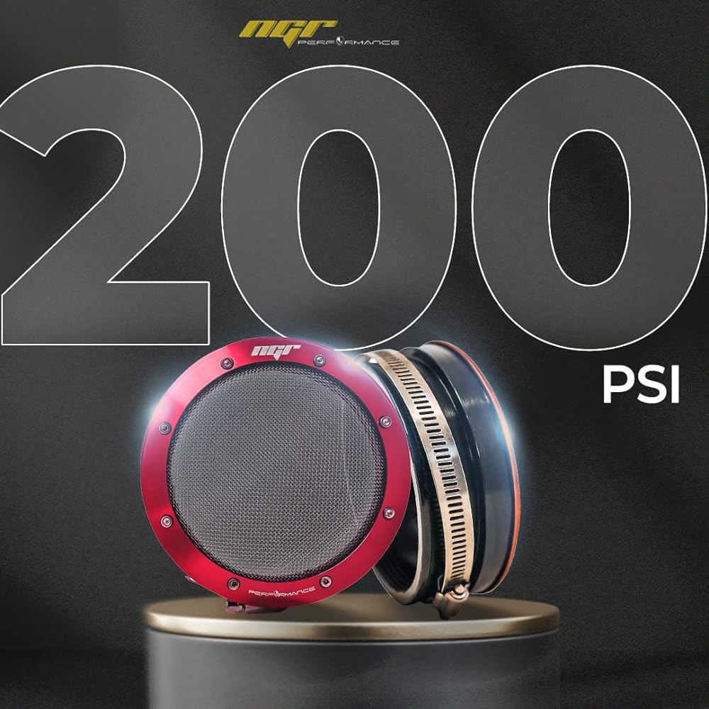 NGR Turbo Filter (Street Edition) --Turbo Guard Protector (Red) - Screen Guard One Piece Design, 3 inches