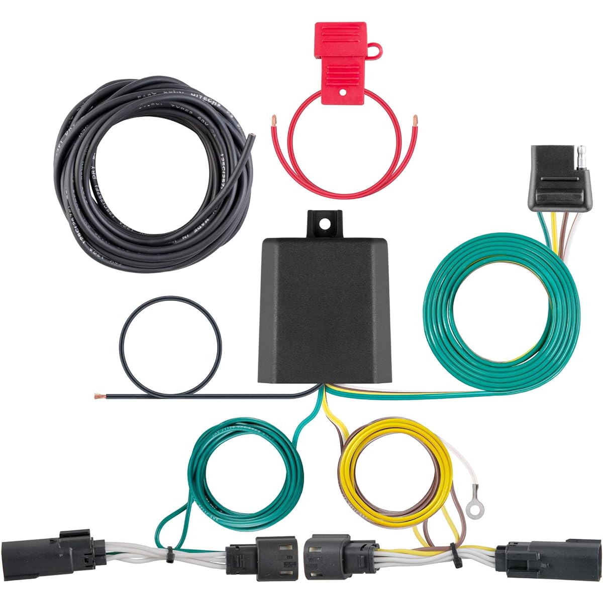 CURT 56343 Vehicle side custom 4 Pintreller Wiring Select Black Black