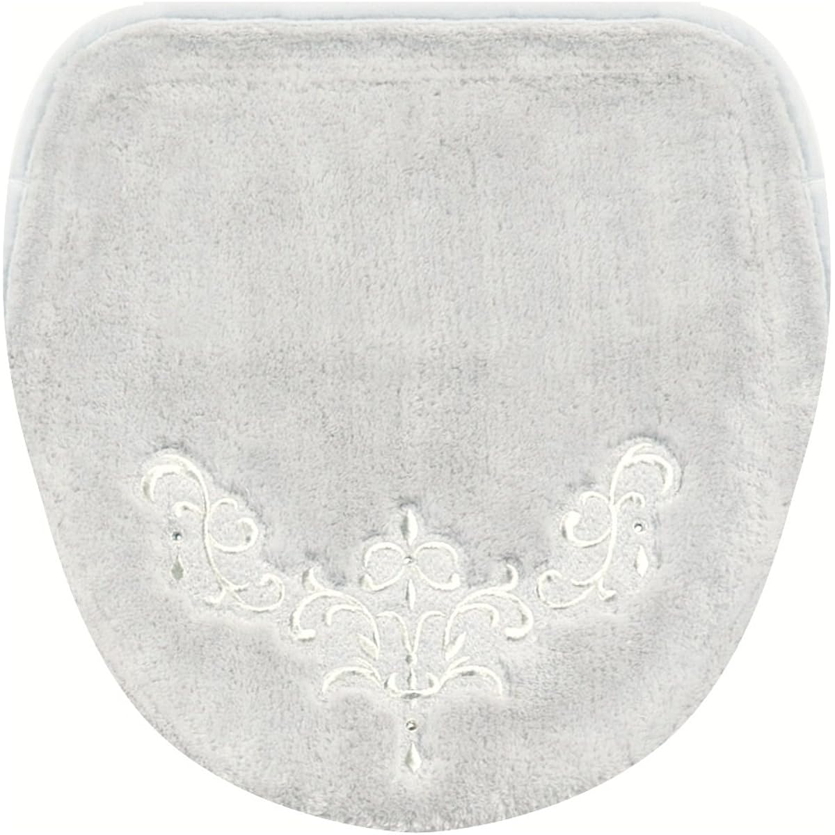 Senko NYNAS Shanti Toilet Lid Cover, Silver Gray, Multi-type with Adsorption Sheet, Rhinestones Included 17797