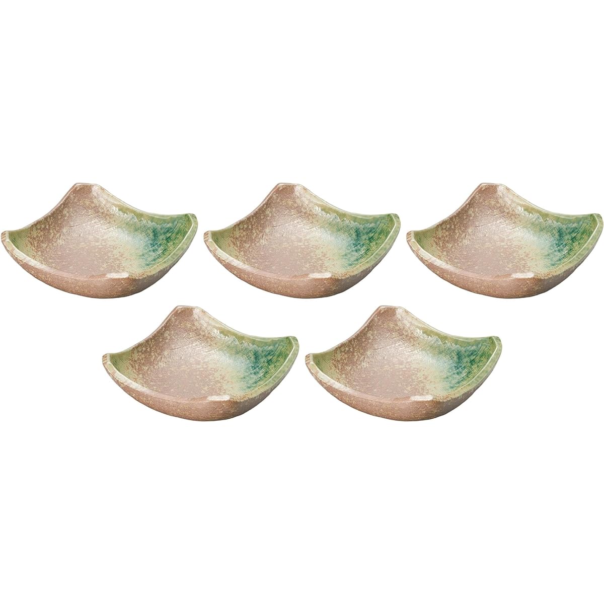 Set of 5 Minami Henoribe square 6.5 bowl [13.5×13.5×4.5cm] | Square bowl