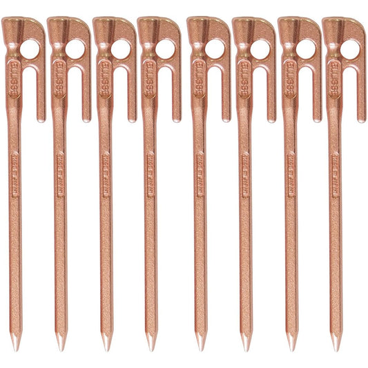 ELLISSE Forged Peg Elisse Stake 18cm Bronze Plated MK-180BR MADE IN JAPAN (Set of 8)