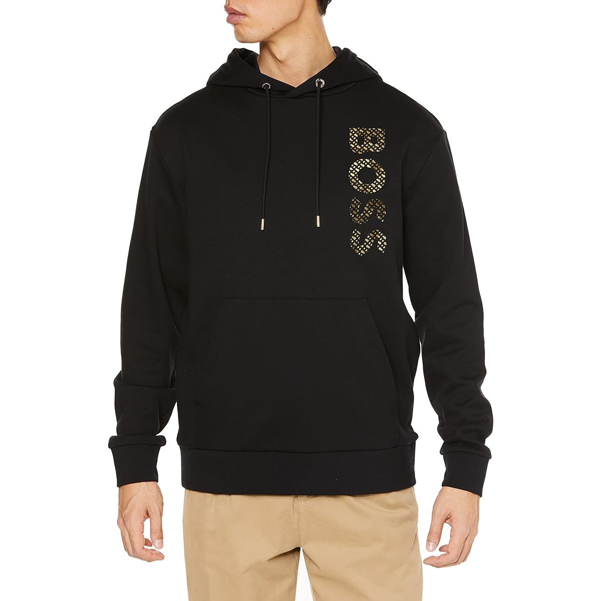 [BOSS] Men's Hoodie Monogram Fill Logo French Terry Cotton Hoodie